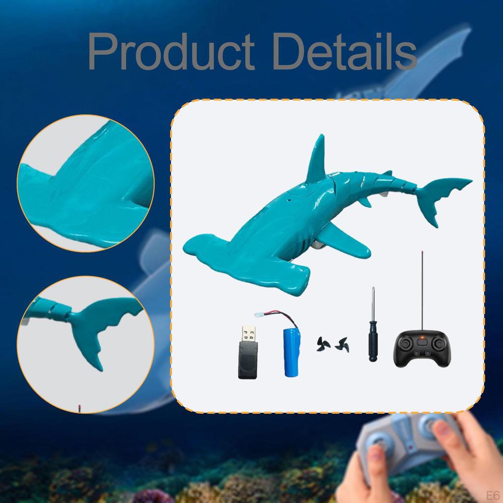 Remote Control Shark Toy RC Diving Practical, Waterproof Boys Girls Realistic