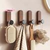 M-Nordic Style Wood Wall Hooks Self Adhesive Mounted Coat Towel Clothes Blanket Hat Backpack Robe Entryway Key Holder