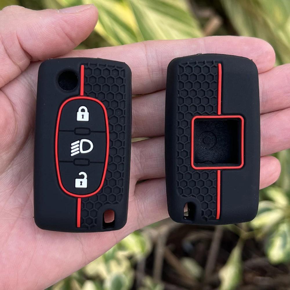 Silicone Car Key Case Soft Remote Cover Protector for Citroen C2 C3 C4 C5 C6 Xsara Berlingo for Peugeot 207 307 308 407 607 807