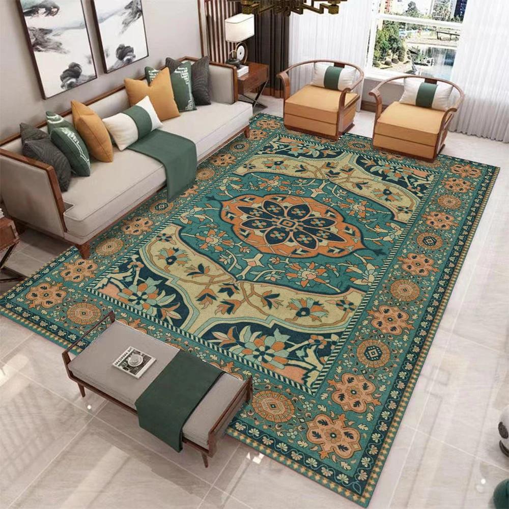 Bohemian Ethnic Floral Paisley Geometric Pattern Carpet NonSlip Soft Rug For Living Room Bedroom Home Decor Boho Style Lover U