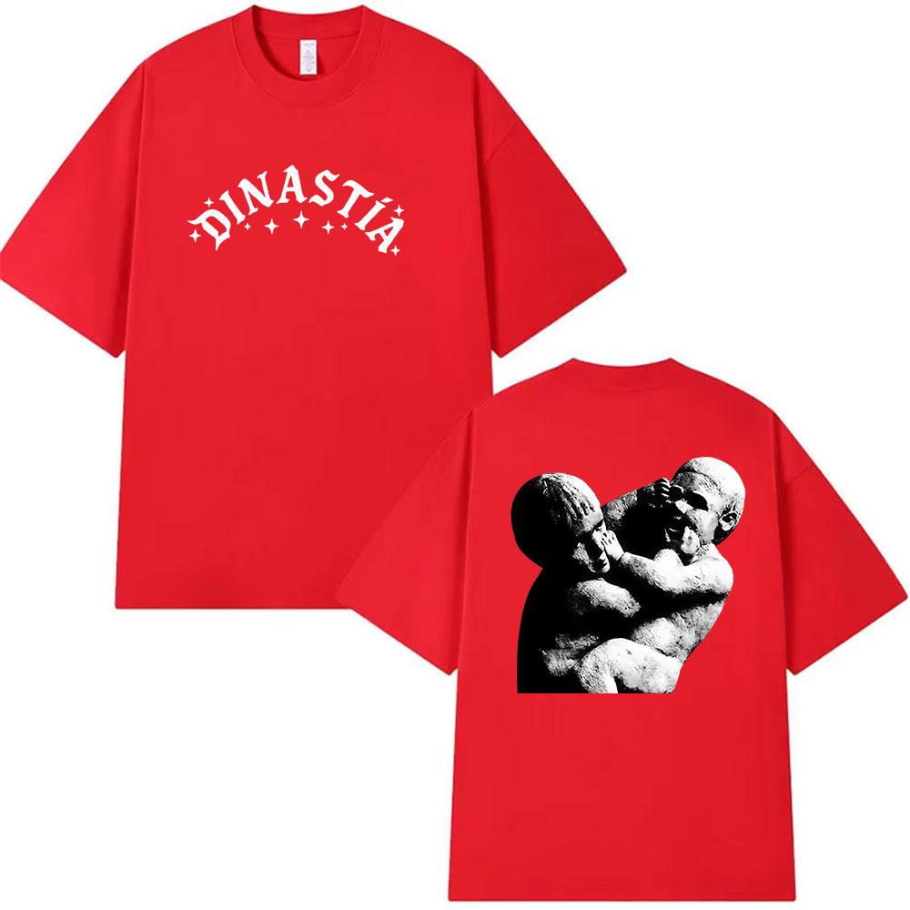 Peso Pluma Dinastia Tour 2026 Print  T Shirt Unisex's Hip Hop Pop Music Short Sleeve T-shirts Unisex 100% Cotton T-shirt Streetwear