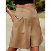 Pantalones para Mujer, Verano, Corte Ajustado, Cintura Alta, Corte Holgado, Adelgazantes, Pierna Recta, Pantalones Casuales de Longitud Media, Transpirables, Pierna Ancha, Pantalones Cortos
