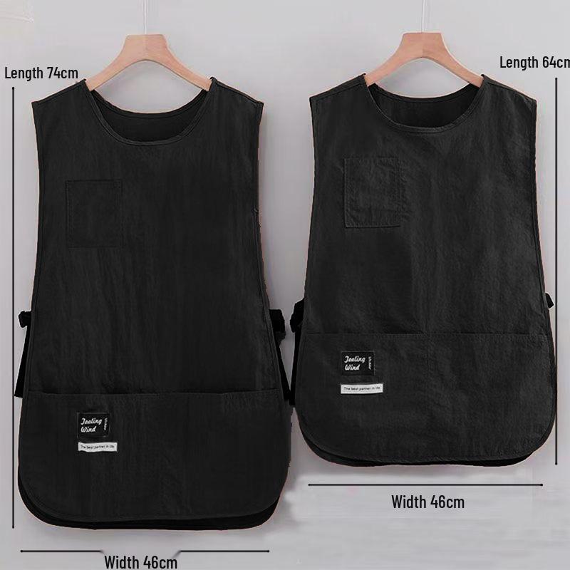 Unisex Adjustable Splash-Proof Kitchen Apron with Shoulder Cape