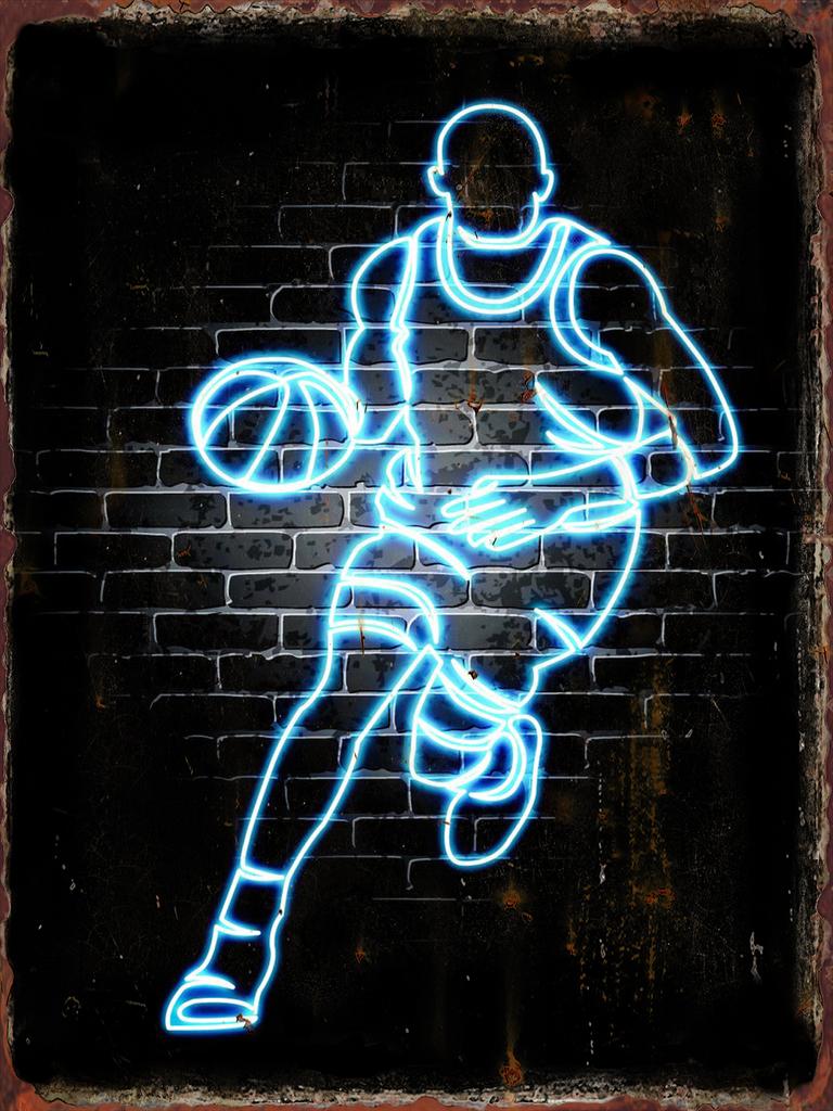 Basketball Colorful Metal Tin Signs Sports Venues Decoration Poster NBA Match Hall Wall Decor Plaques Home Art Hanging Pictur