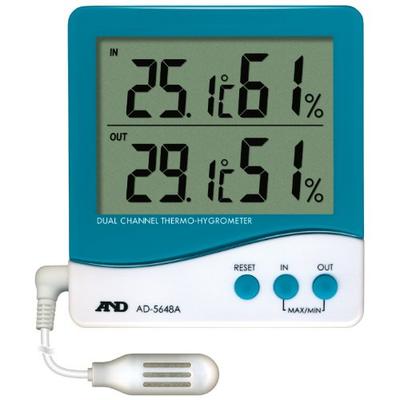 Thermo-Hygrometer with External Sensor AD-5648A