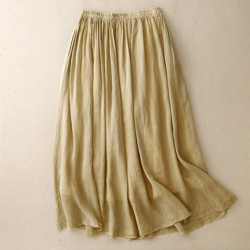 Elastic Waist Wide Leg Loose Double Layer Skirt