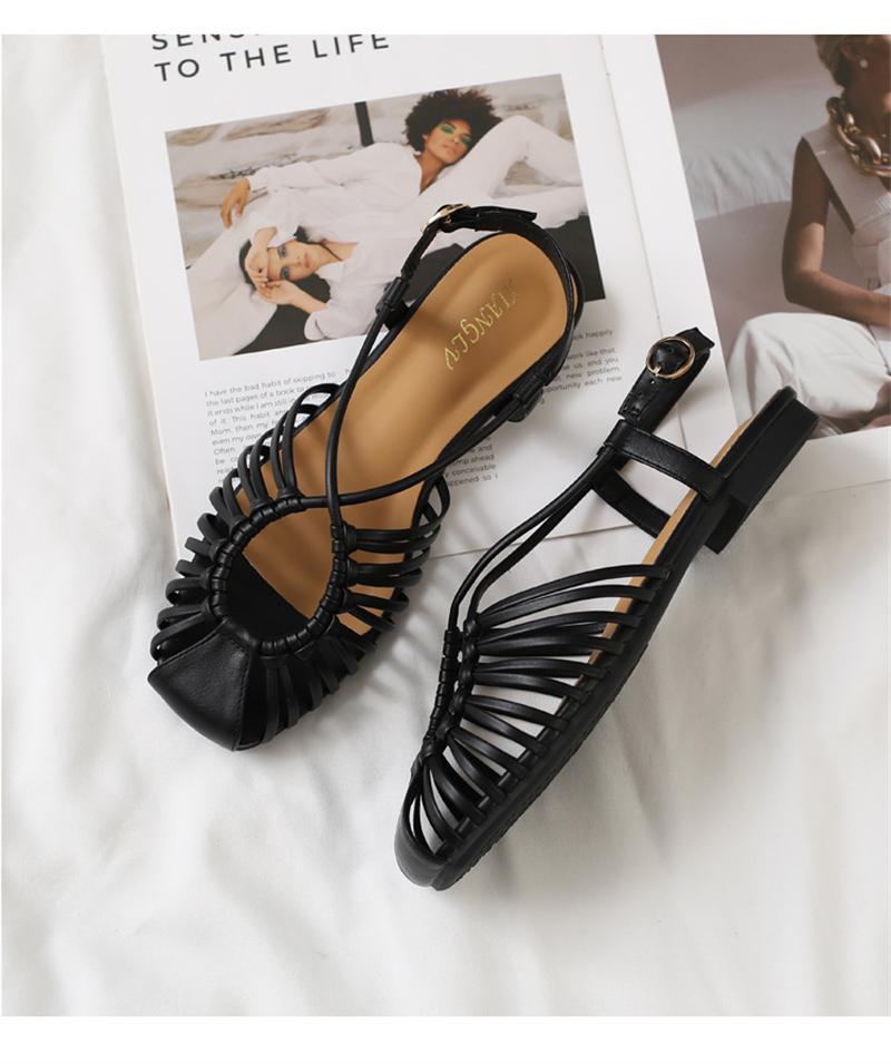 Damensandalen Sommer Schmaler Riemen Römische Schuhe Damen Freizeit Große Größen Marken Designer Bankett Strand Gladiator Sandalen Für Damen