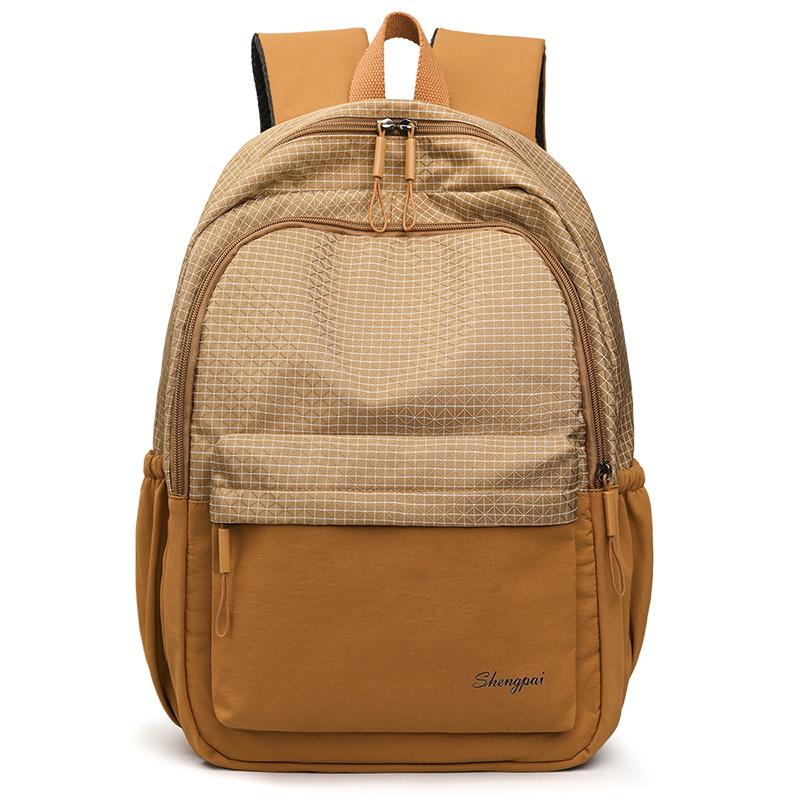 Large Capacity Plaid Backpack for Women