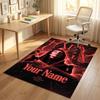 Personalized Crystal Velvet Carpet,Lady Gaga Custom Printed Name, Plush Area Rug For Home Indoor Decor