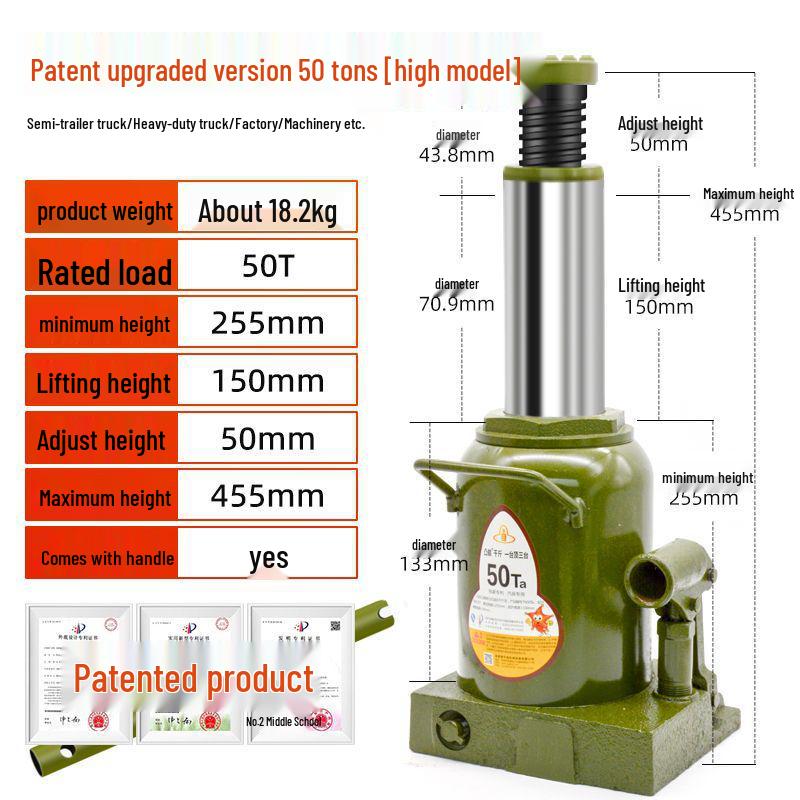 100T Heavy-Duty Vertical Hydraulic Hand-Operated Car Jack