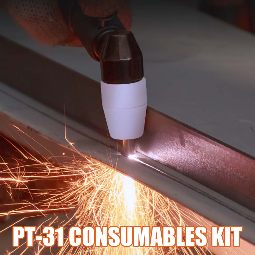 A Set/110pcs Plasma Cutter Tip Electrodes Nozzle  Kit Consumable Accessories Fit for PT31 CUT 40 Plasma Cutter Welding Tools