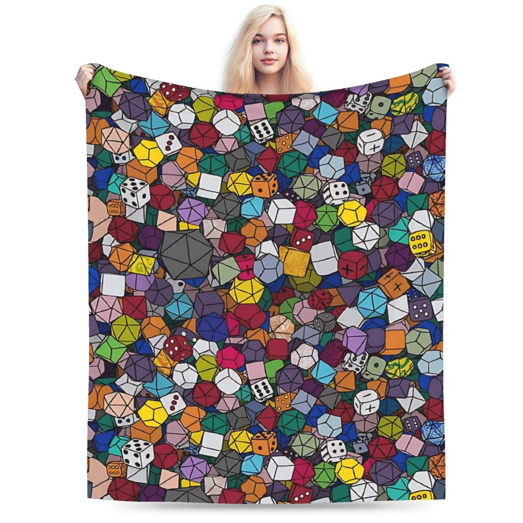 DND D&D Dragon Retro Plush Blanket Child  Flannel Throw Blanket For Outdoor Super Soft Custom DIY Quality Bedspread Gift