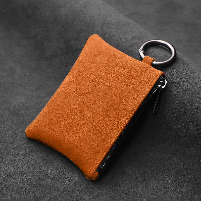 

Universal Car Key Zipper Bag cover Suede Coins Wallet Mini Card Pouch Fashionable new styles Key housing Auto accessories 11-8 помаранчевий
