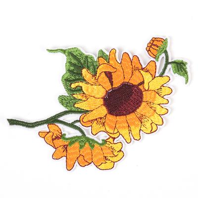 Sunflower Iron On Patch Embroidered Clothes Patch For Clothing Garment Apparel 