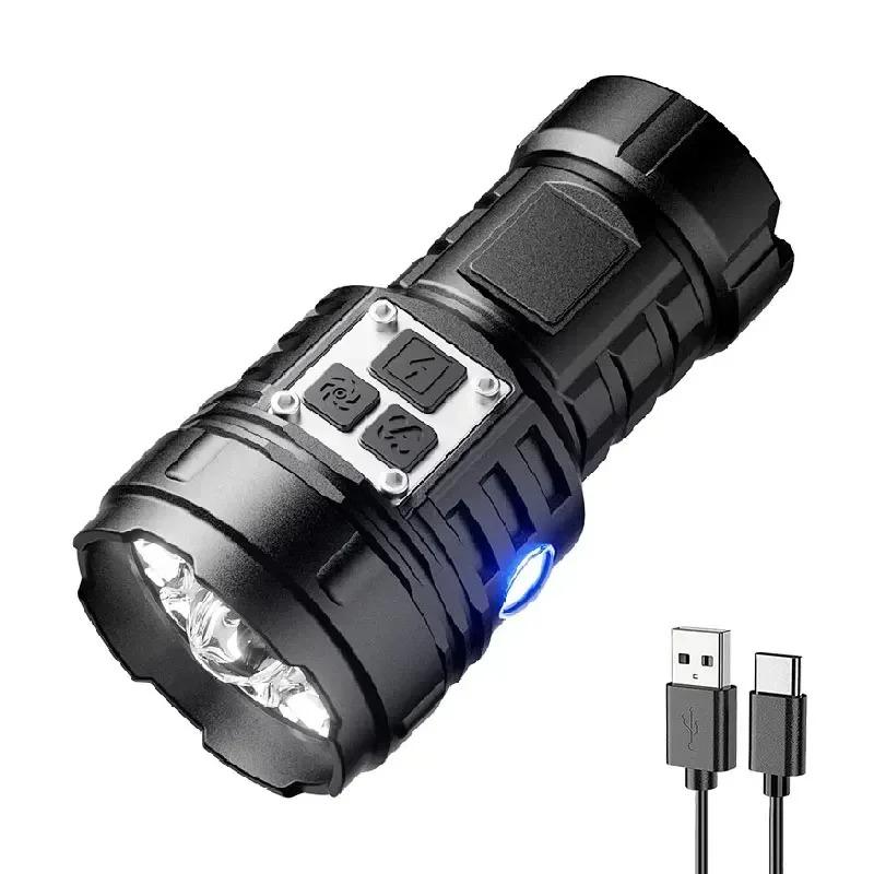 Strong Light Mini LED Flashlight Multifunctional Work Light with Magnetic&Cap Clip Portable Rechargeable Outdoor Emergency Lamp