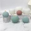 3D Striated Sphere Silicone Candle Mold DIY Aromatherapy Plaster Soap Clay Mould Handmade Epoxy Resin Mold Party Home Decor Gift