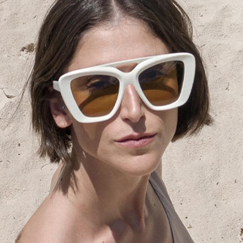 New Fashionable Square Sunglasses For Men And Women Irregular Sun Glasses Female Retro Unique Ocean Lens Big Eyewear