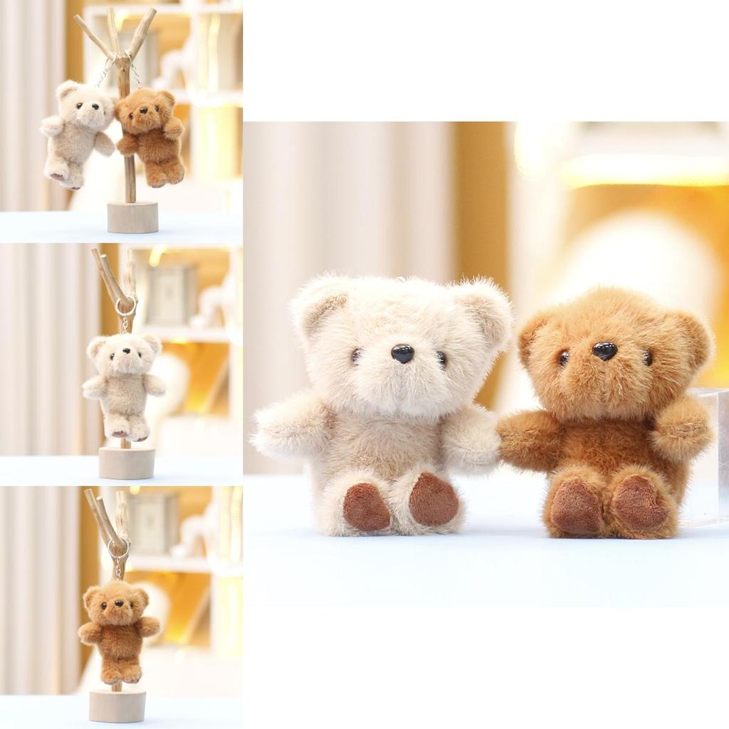 Plüschbär Schlüsselanhänger mit superweichem Kurzplüsch für Mädchen Geschenk und Taschenanhänger