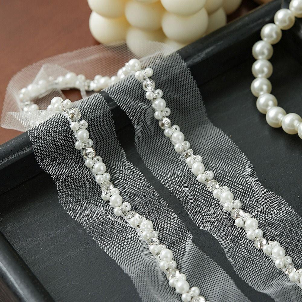 Rhinestone Pearl Beaded Trim Width 3.5/4cm Lace Trim Lace Trim Ribbon DIY Sewing