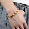 New Fashion Classic Bracelet Gold Color Bracelet Adjustable Punk Rock Men's Party Festival Gift Accessories