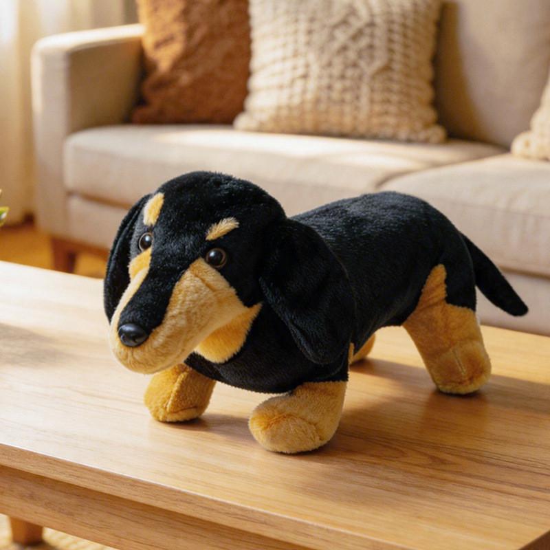 Plush Dachshund Dog Toy With Pp Cotton Filling For Kids And Collectors