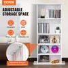 Media Storage Cabinet 5 Layers Adjustable DVD Shelves Holds 240 CDs White