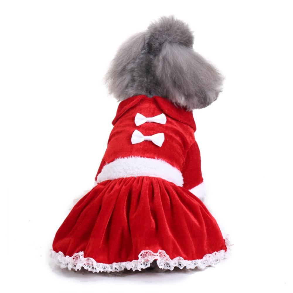 Christmas Hat Elk Snowman Panda Colored Strips Out Pet Dress Beautiful Christmas Dress Dress Up  Dog Clothes