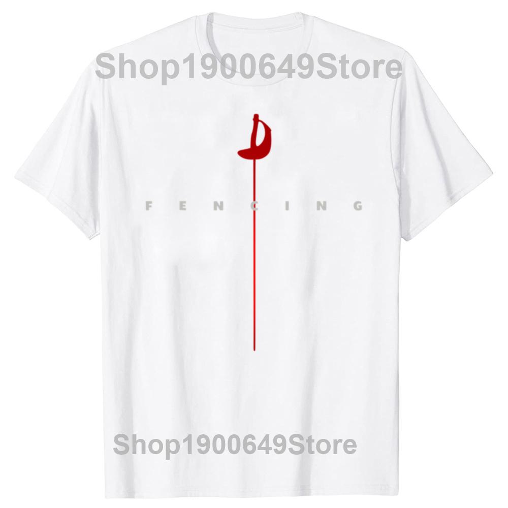 Funny Fencing Retro T Shirts Summer Style Graphic Cotton Streetwear Short Sleeve Fencer Sport Gifts Tshirt Mens Clothing