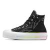Converse Baskets Unisexe Chuck Taylor All Star Lift Platform High Pride 2024 Noir Blanc Chaos-Fuchsia A10218C