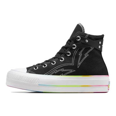 Chuck Taylor All Star Lift Platform High Pride 2024 Unisex Sneakers Black White Chaos-Fuschia A10218C