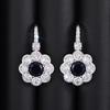 Xiaomi Huitan Elegant Blue Flower Drop Earrings for Women Wedding Party Luxury Trendy Female Earrings Fancy Gift Fashion Jewelry