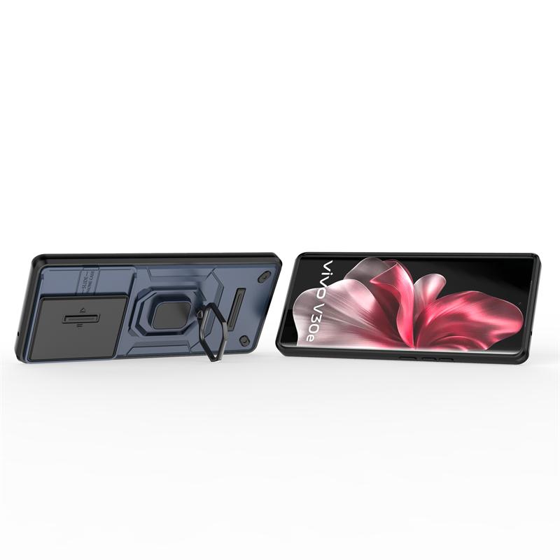 For Vivo V40 Lite 5G Case Slide Windows Cover Vivo V40 Lite Fundas Coque Battle Stand Shockproof Phone Back Case Vivo V40 Lite