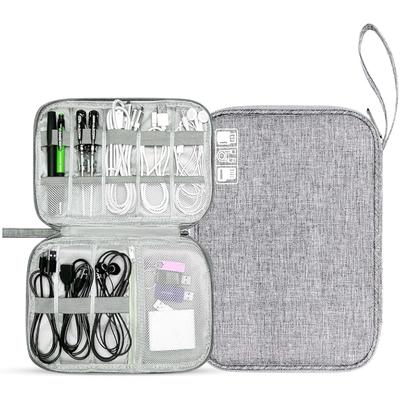 Glun Travel Gadget Wire Organiser, Grey Pack Of 1, Waterproof, Portable, Lightweight & Durable Bag For Cables, Power Ban