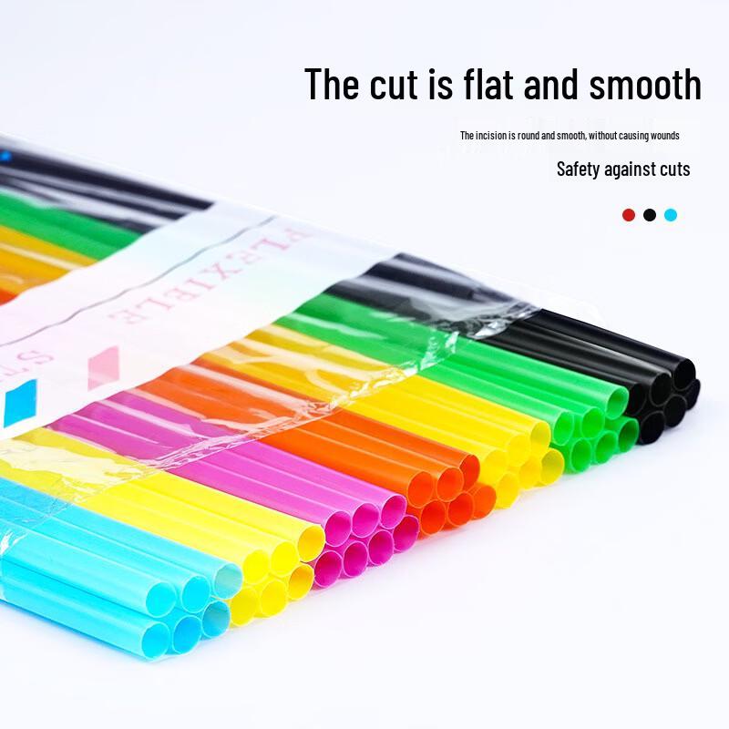 Colorful Disposable Bent Drinking Straws