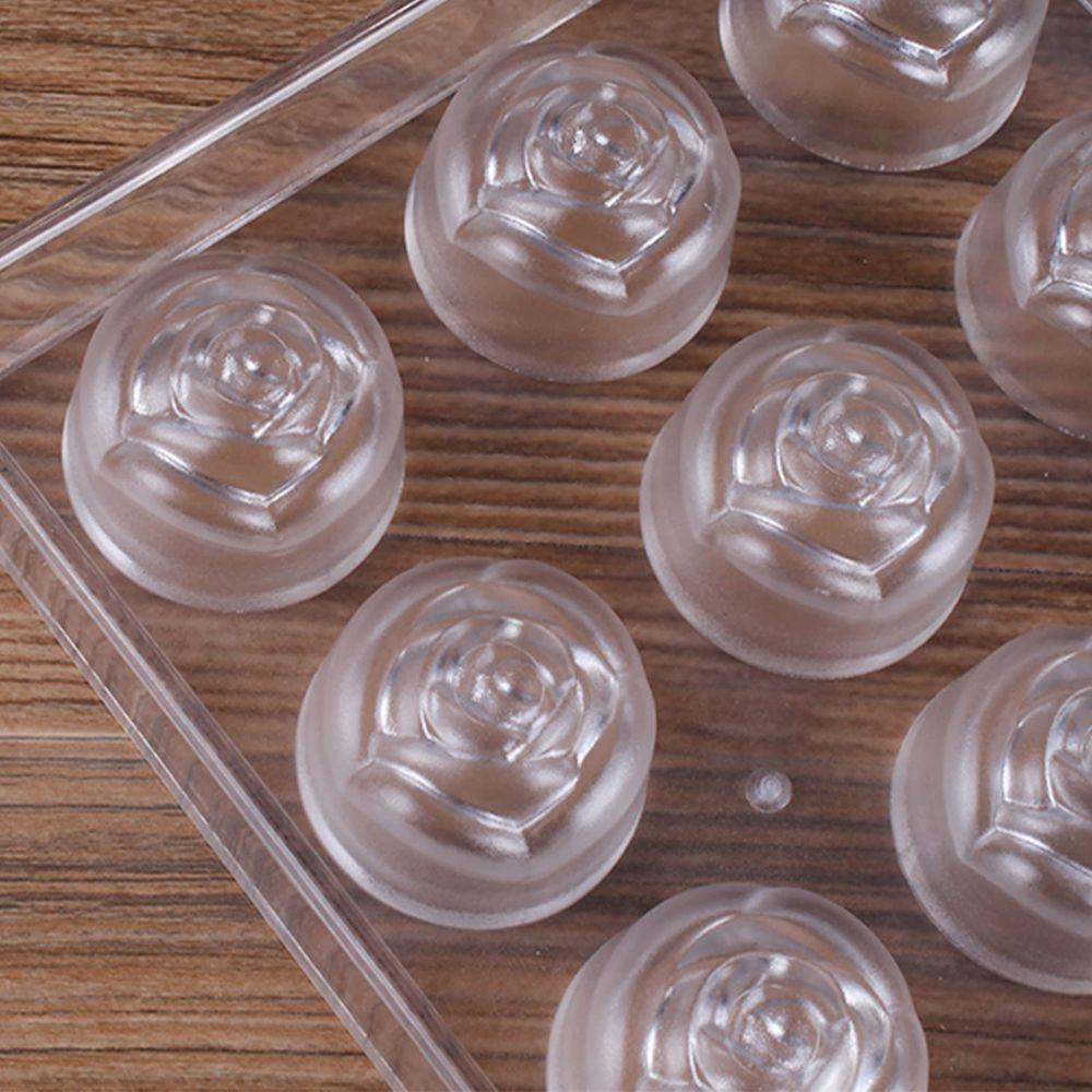21-Cavity Transparent Plastic Chocolate mold Valentine's Day Rose & Lips Shape DIY Jelly Pudding Sugar Baking Tool YMY