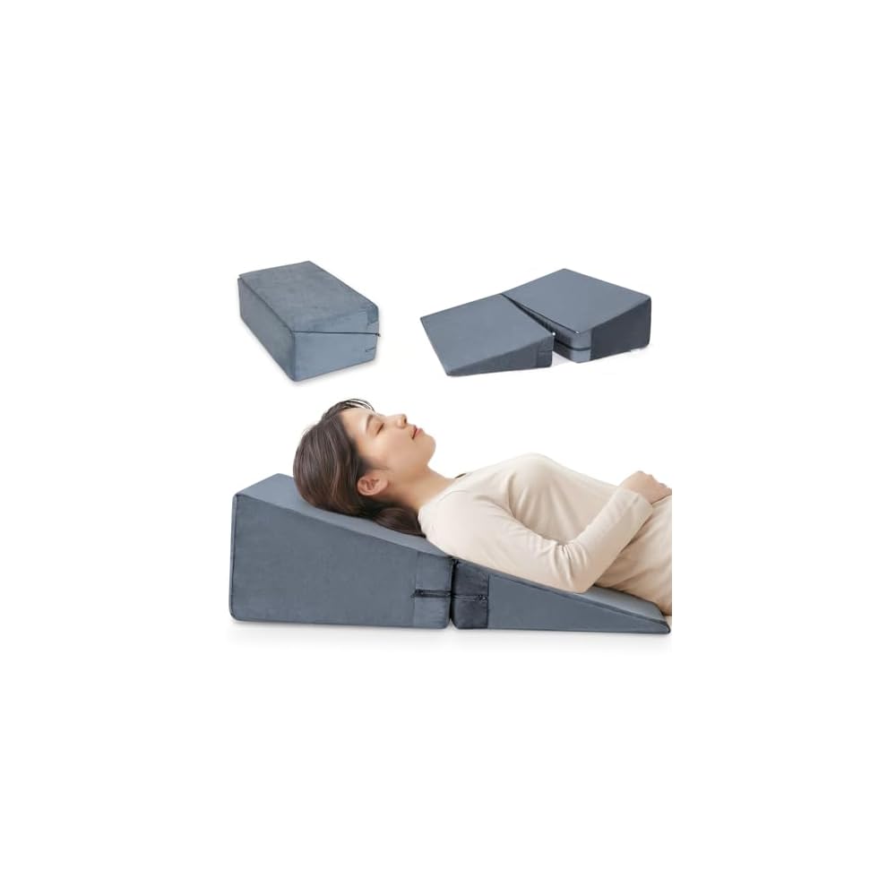 KYAKO Triangle Cushion, Triangle Pillow, Inclined Pillow, Backrest Cushion, Wedge Pillow, with