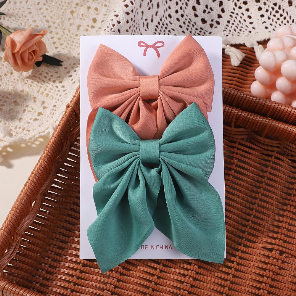 RAINBOW BOWS 2PCS/Lot Grosgrain Ribbon Hair Bows Boutique Hair Clip for Girls Hairgrips New Headwear Kids Hair Accessories Gift
