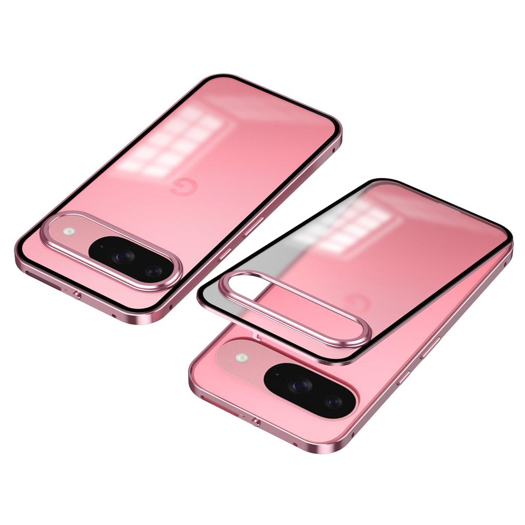 For Google Pixel 9/Pixel 9 Pro Matte Case Aluminium Alloy+PC Phone Cover Pop-Up Snap Lock