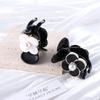 Épingle à cheveux Fleur de Camélia Tempérament Résine Accessoires pour Cheveux Femmes Petites Pinces Solides Couleurs Unies