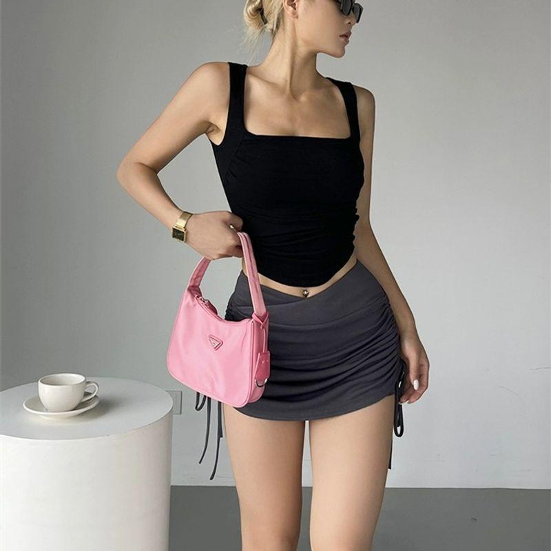 

Yoga Square Collar Sexy Women s Summer Fold Movement Vest Black M