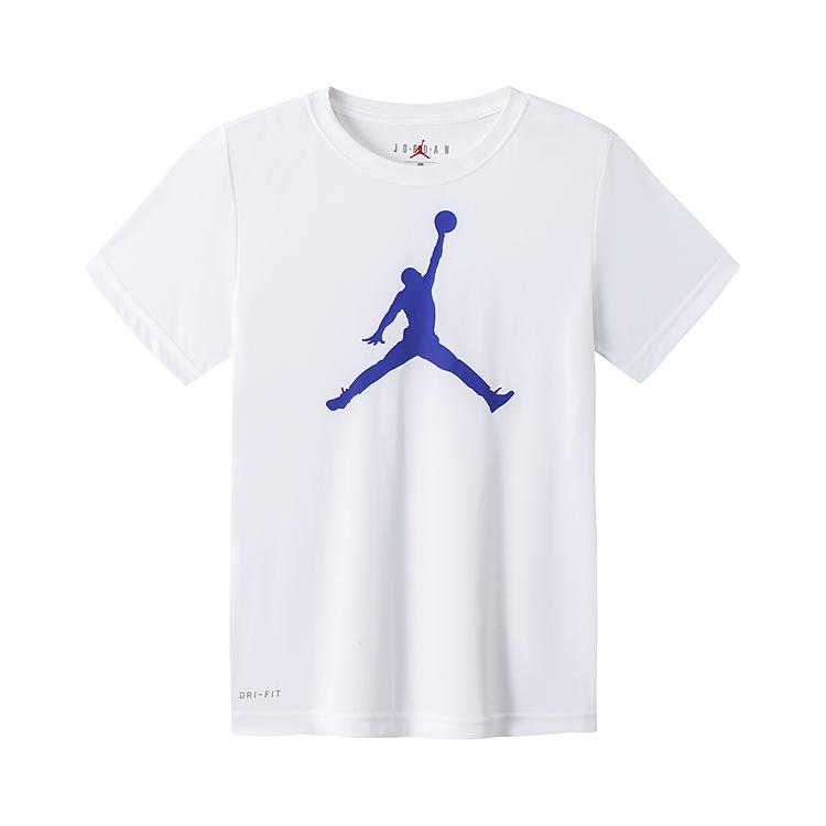 Jordan T Shirt White/Marina Blue Kids JD2222048 (S)140/68