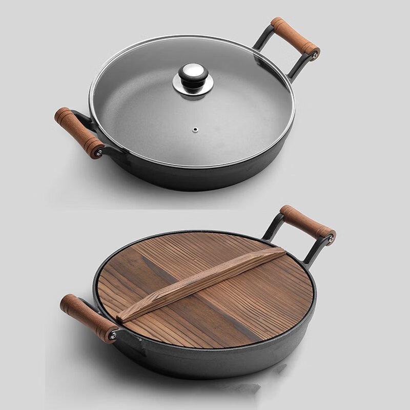 Wutuo Cast Iron Flat-Bottom Frying Pan