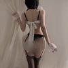 Women Sexy Lace Trim Suspender Maid Cosplay Role Play Lingerie One Piece