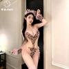 Sexy Lingerie End-of-season Sweetheart Leopard * Sexy Plush Leopard Print Strap Onesie Pure Lust Pussy