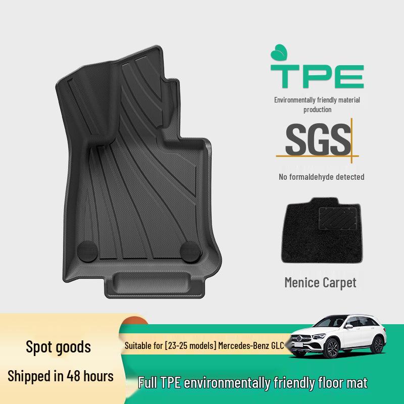 Eco-Friendly TPE Floor and Trunk Mats for 23-25 Mercedes-Benz GLC