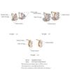 Yhpup Shiny Cubic Zirconia Geometry Small Stud Earrings High Quality Stainless Steel Dainty Fashion Aesthetic Jewelry PVD Plated