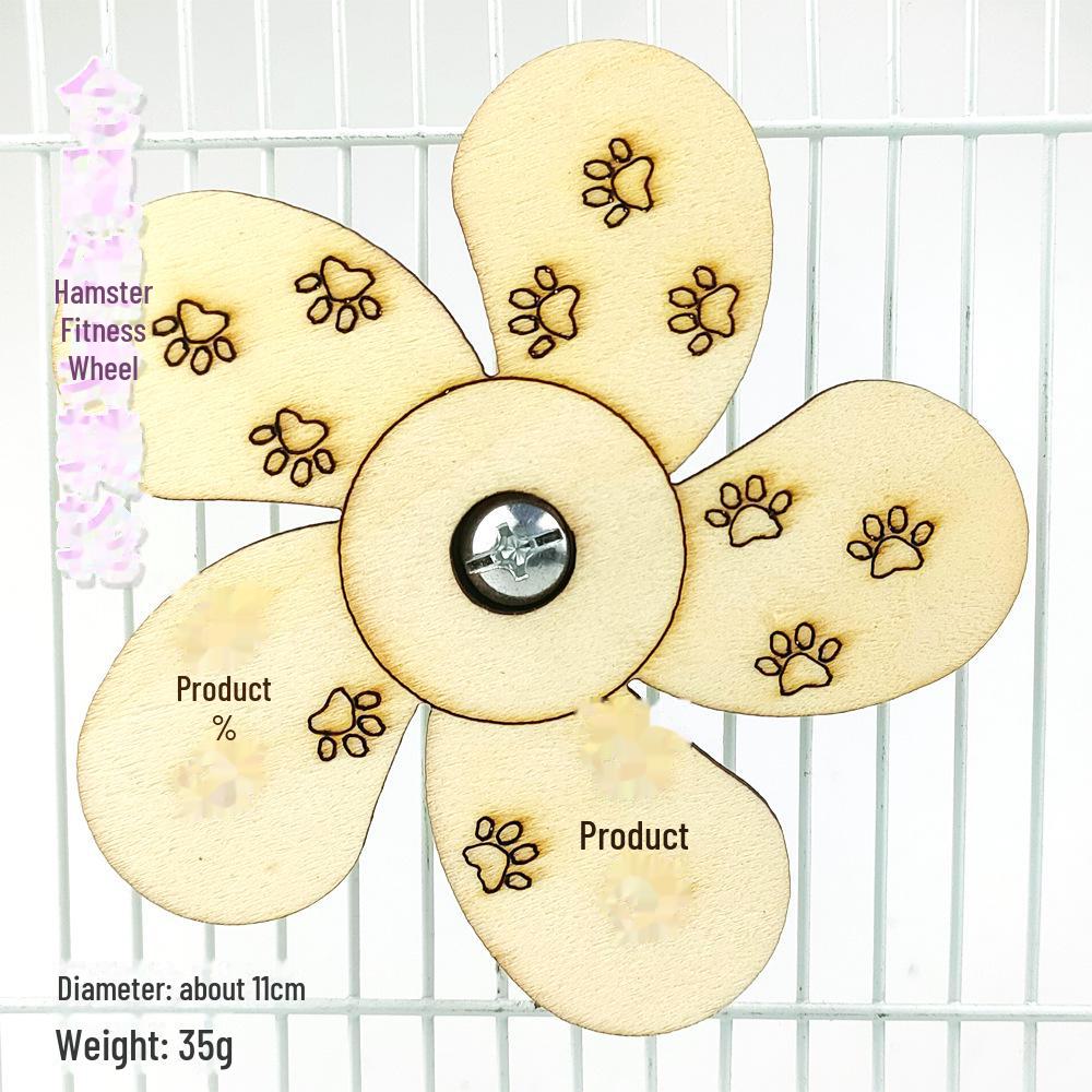 Hamster Fitness Wheel & Frisbee Toy with Stand for Small Pets