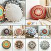 Moroccan Ethnic 45cm Round Cushion Cover Mandala Floral Embroidery Home Decor Living Room Throw Pillow Case Ball Decorative