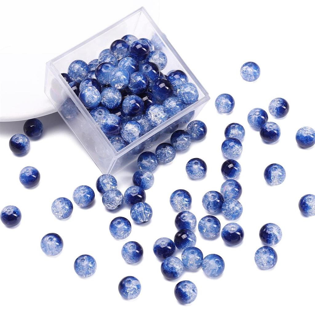 20Pcs Crystal Glass Beads Color Block Loose Spacer Beads for Jewelry Making