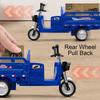 1:12 Tricycle 946 Retro Motorcycle Model Toy Car Sound Light Shock Absorption Express Delivery Vehicle Models Collection Gifts